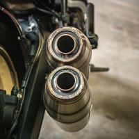 Exhaust compatible with Ducati Scrambler 803 2017-2020, Deeptone Inox, Dual slip-on exhausts including removable db killers and link pipes 