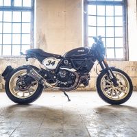 GPR exhaust compatible with  Ducati Scrambler 803 2015-2016, New Grand Prix Evo Poppy, Slip-on exhaust including removable db killer and link pipe, not EPA-compliant 