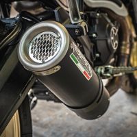 Exhaust compatible with Ducati Scrambler 803 2015-2016, M3 Black Titanium, Slip-on exhaust including removable db killer and link pipe, not EPA-compliant 