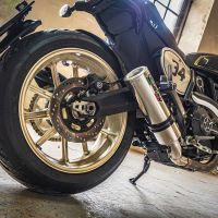 Exhaust compatible with Ducati Scrambler 803 2017-2020, M3 Inox , Slip-on exhaust including link pipe and removable db killer 