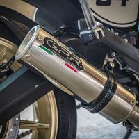Exhaust compatible with Ducati Scrambler 803 2017-2020, M3 Inox , Slip-on exhaust including link pipe and removable db killer 