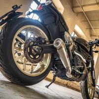 Exhaust compatible with Ducati Scrambler 803 2017-2020, Powercone Evo, Slip-on exhaust including link pipe and removable db killer 