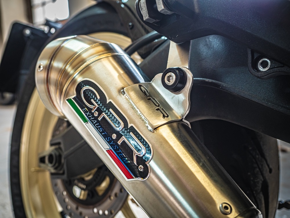 Exhaust compatible with Ducati Scrambler 803 2017-2020, Powercone Evo, Slip-on exhaust including link pipe and removable db killer 