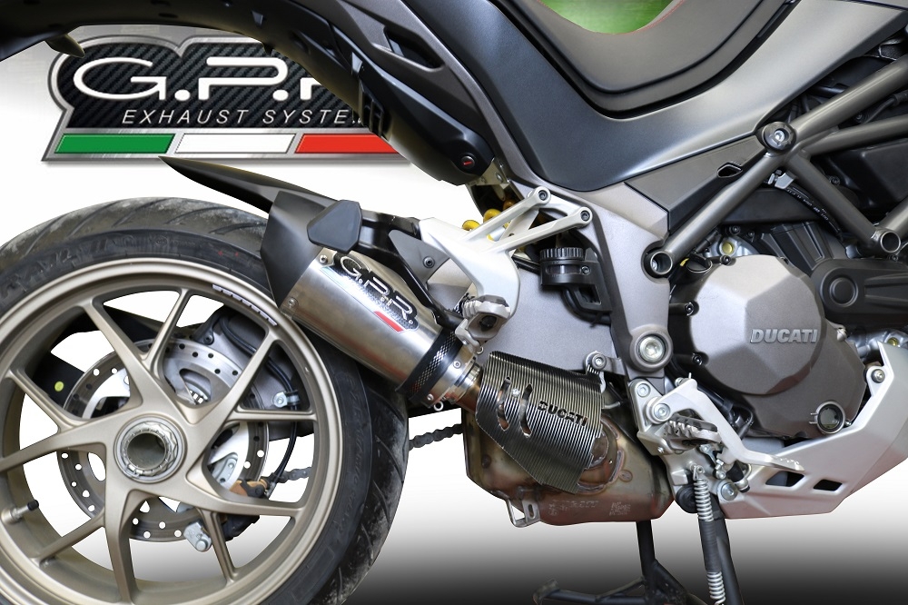 GPR exhaust compatible with  Ducati Multistrada 1260 2018-2020, New Grand Prix Evo Titanium, Slip-on exhaust including removable db killer and link pipe, EPA-compliant 