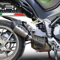 GPR exhaust compatible with  Ducati Multistrada 1260 2018-2020, New Grand Prix Evo Titanium, Slip-on exhaust including removable db killer and link pipe, EPA-compliant 