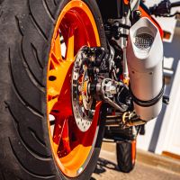Exhaust compatible with Ktm 250 Duke 2017-2020, Albus Evo4, Slip-on exhaust including removable db killer and link pipe, not EPA-compliant 