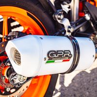 Exhaust compatible with Ktm 250 Duke 2017-2020, Albus Evo4, Slip-on exhaust including removable db killer and link pipe, not EPA-compliant 