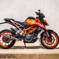 Exhaust compatible with Ktm RC 390 2017-2020, Deeptone Inox, Slip-on exhaust including removable db killer and link pipe, not EPA-compliant 