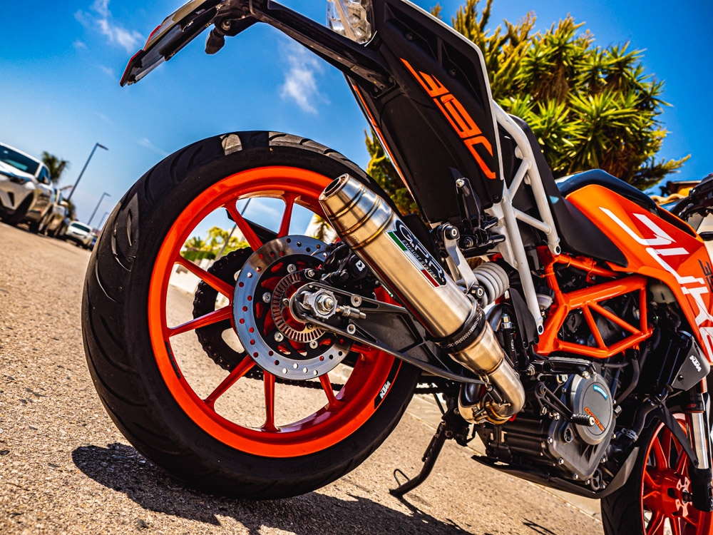 Exhaust compatible with Ktm RC 390 2017-2020, Deeptone Inox, Slip-on exhaust including removable db killer and link pipe, not EPA-compliant 