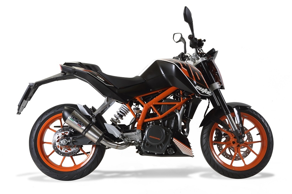 GPR exhaust compatible with  Ktm 390 DUKE 2013-2016, New Grand Prix Evo Titanium, Slip-on exhaust including link pipe 