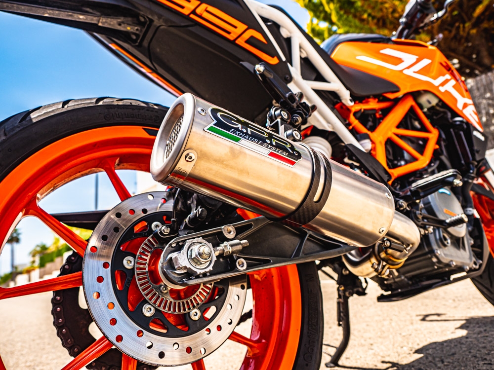 Exhaust compatible with Ktm RC 390 2017-2020, M3 Inox , Slip-on exhaust including removable db killer and link pipe, not EPA-compliant 
