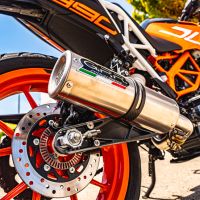 Exhaust compatible with Ktm RC 390 2017-2020, M3 Inox , Slip-on exhaust including removable db killer and link pipe, not EPA-compliant 