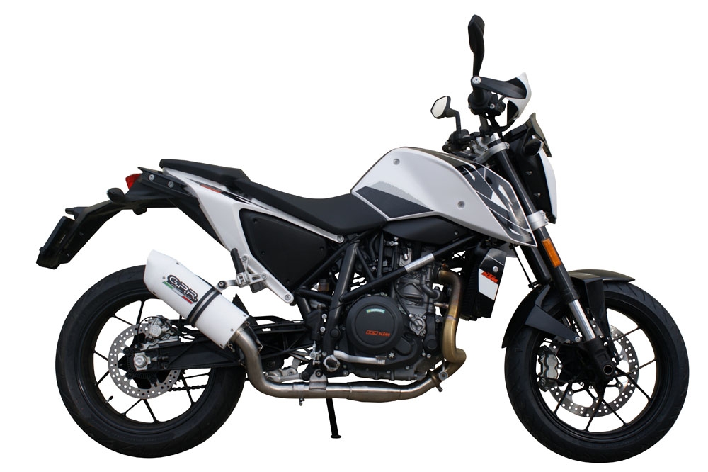 Exhaust compatible with Ktm 690 Duke 2012-2016, Albus Evo4, Slip-on exhaust including removable db killer and link pipe, EPA-compliant 