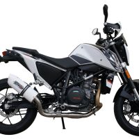 Exhaust compatible with Ktm 690 Duke 2012-2016, Albus Evo4, Slip-on exhaust including removable db killer and link pipe, EPA-compliant 
