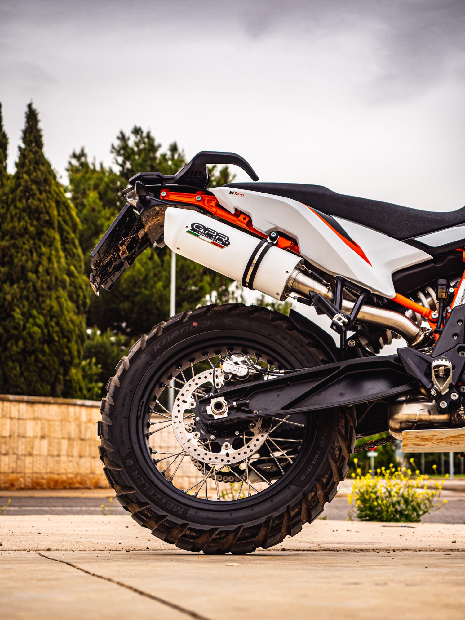 Exhaust compatible with Ktm 890 DUKE 2021-2024, Albus Evo4, Slip-on exhaust including removable db killer and link pipe, EPA-compliant 