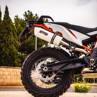 Exhaust compatible with Ktm 890 DUKE 2021-2024, Albus Evo4, Slip-on exhaust including removable db killer and link pipe, EPA-compliant 