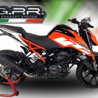 GPR exhaust compatible with  Ktm 390 DUKE 2017-2020, New Grand Prix Evo Black Titanium, Slip-on exhaust including removable db killer and link pipe, not EPA-compliant 