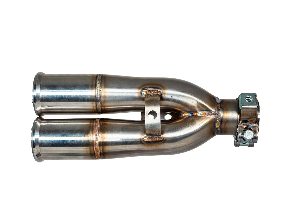 Exhaust compatible with F.B. Mondial Hps 300 2021-2022, F205, Slip-on exhaust including removable db killer and link pipe, EPA-compliant 