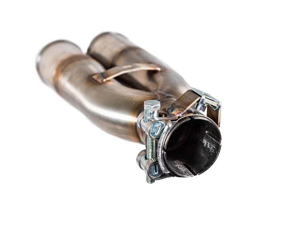 Exhaust compatible with F.B. Mondial Hps 300 2021-2022, F205, Slip-on exhaust including removable db killer and link pipe, EPA-compliant 