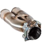Exhaust compatible with F.B. Mondial Hps 300 2021-2022, F205, Slip-on exhaust including removable db killer and link pipe, EPA-compliant 