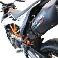 Exhaust compatible with Ktm 690 Enduro R 2019-2020, Furore Evo4 Nero, Slip-on exhaust including link pipe and removable db killer 
