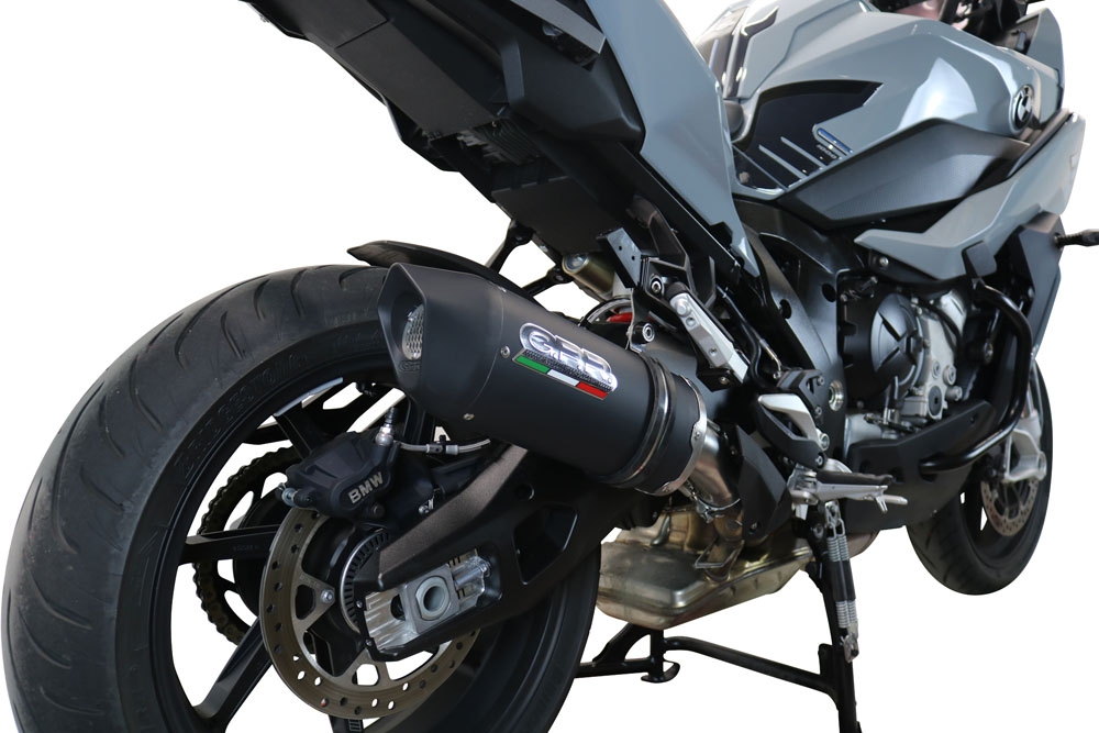 Exhaust compatible with Bmw S1000XR 2020-2025, Furore Evo4 Nero, Slip-on exhaust including removable db killer and link pipe, EPA-compliant 