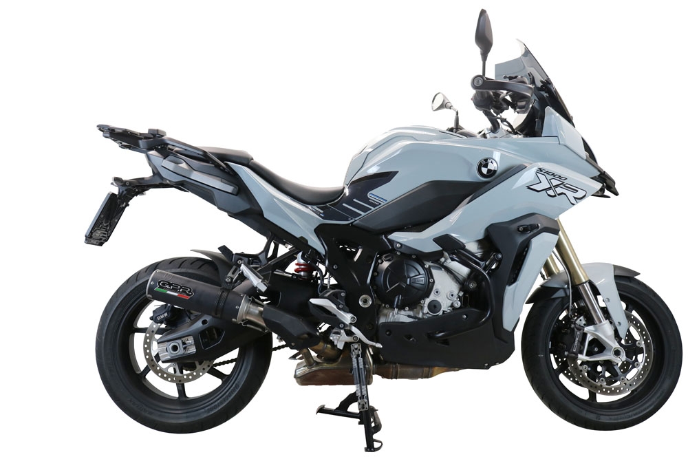 Exhaust compatible with Bmw S1000XR 2020-2025, M3 Black Titanium, Slip-on exhaust including removable db killer and link pipe, EPA-compliant 