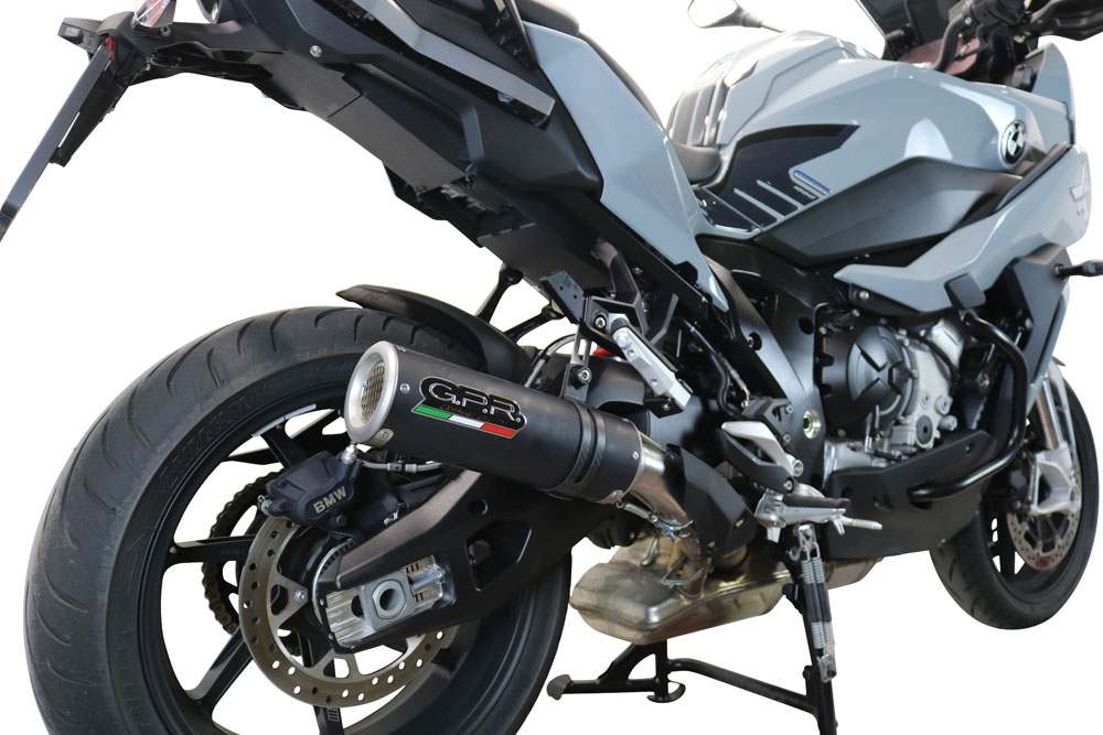 Exhaust compatible with Bmw S1000XR 2020-2025, M3 Black Titanium, Slip-on exhaust including removable db killer and link pipe, EPA-compliant 