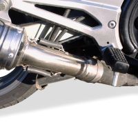 Exhaust compatible with Kawasaki ER5 1996-2006, Trioval, Slip-on exhaust including removable db killer and link pipe, EPA-compliant 