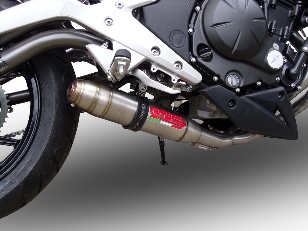 Exhaust compatible with Kawasaki NINJA 650 R 2012-2016, Deeptone Inox, Full system exhaust, including removable db killer 