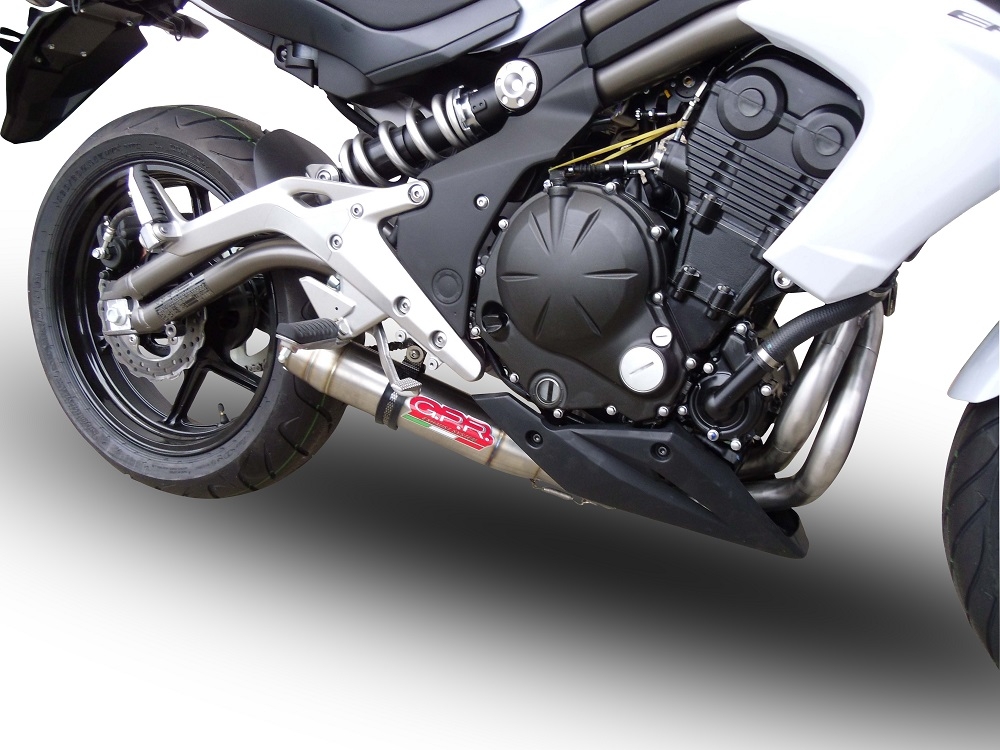 Exhaust compatible with Kawasaki NINJA 650 R 2012-2016, Deeptone Inox, Full system exhaust, including removable db killer 