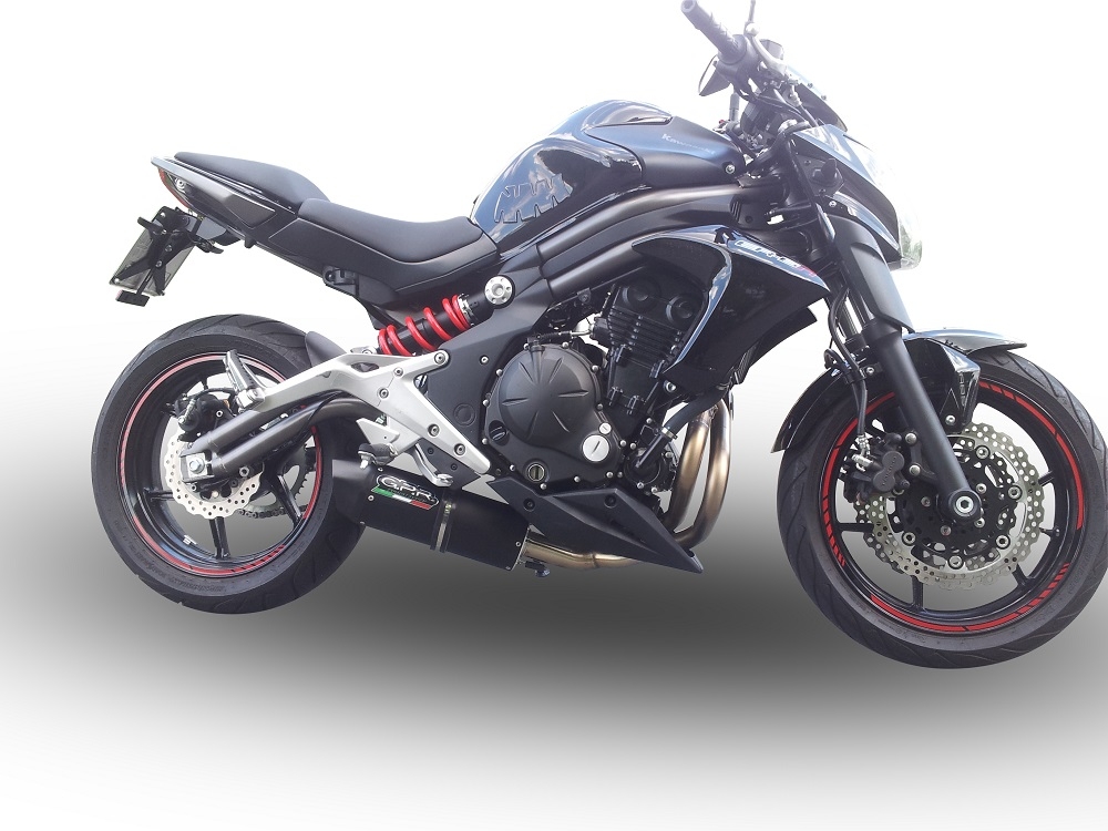 Exhaust compatible with Kawasaki ER-6N 2012-2016, Furore Nero, Full system exhaust, including removable db killer 