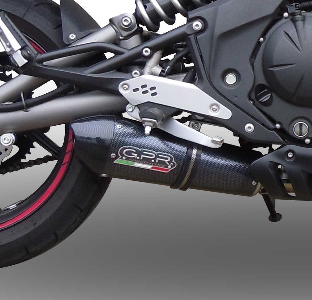 GPR exhaust compatible with  Cf Moto Nk 650 2012-2016, New Grand Prix Evo Poppy, Slip-on exhaust including removable db killer and link pipe, not EPA-compliant 