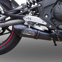 GPR exhaust compatible with  Cf Moto Nk 650 2012-2016, New Grand Prix Evo Poppy, Slip-on exhaust including removable db killer and link pipe, not EPA-compliant 