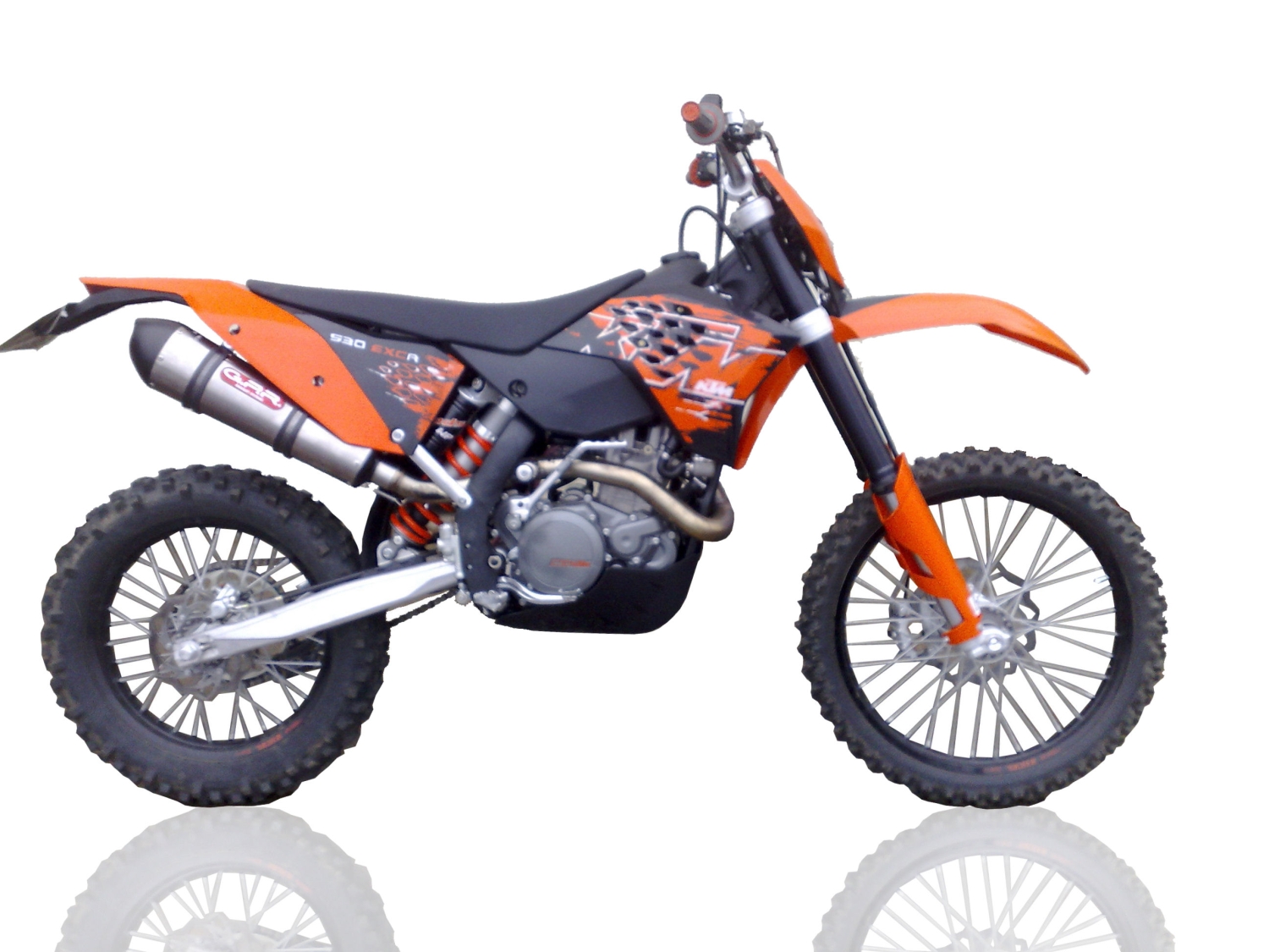 GPR exhaust compatible with  Ktm 450 SMR 2013-2013, New Grand Prix Evo Titanium, Slip-on exhaust including removable db killer and link pipe, EPA-compliant 