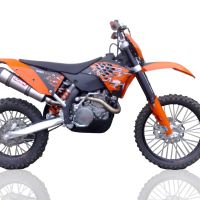 GPR exhaust compatible with  Ktm 450 SMR 2013-2013, New Grand Prix Evo Titanium, Slip-on exhaust including removable db killer and link pipe, EPA-compliant 