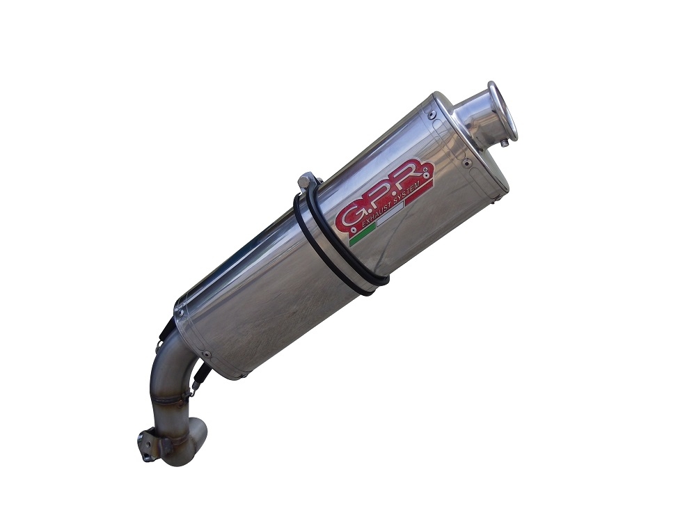 Exhaust compatible with Bmw F650ST 1993-2002, Trioval, Slip-on exhaust including removable db killer and link pipe, EPA-compliant 