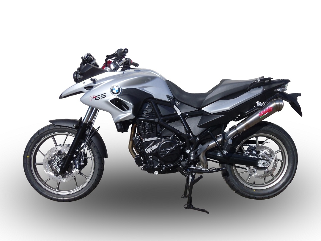 Exhaust compatible with Bmw F700GS 2011-2015, Powercone Evo, Slip-on exhaust including removable db killer and link pipe, EPA-compliant 