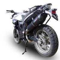 Exhaust compatible with Bmw F700GS 2016-2018, Furore Evo4 Nero, Slip-on exhaust including removable db killer and link pipe, EPA-compliant 
