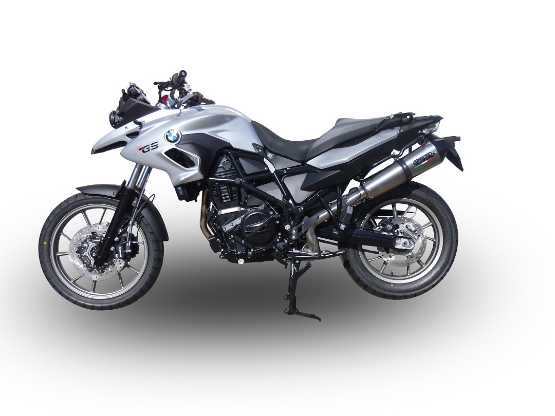 GPR exhaust compatible with  Bmw F700GS 2011-2015, New Grand Prix Evo Titanium, Slip-on exhaust including removable db killer and link pipe, EPA-compliant 