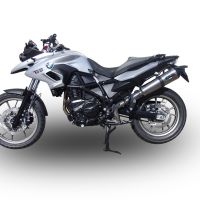 GPR exhaust compatible with  Bmw F700GS 2011-2015, New Grand Prix Evo Titanium, Slip-on exhaust including removable db killer and link pipe, EPA-compliant 