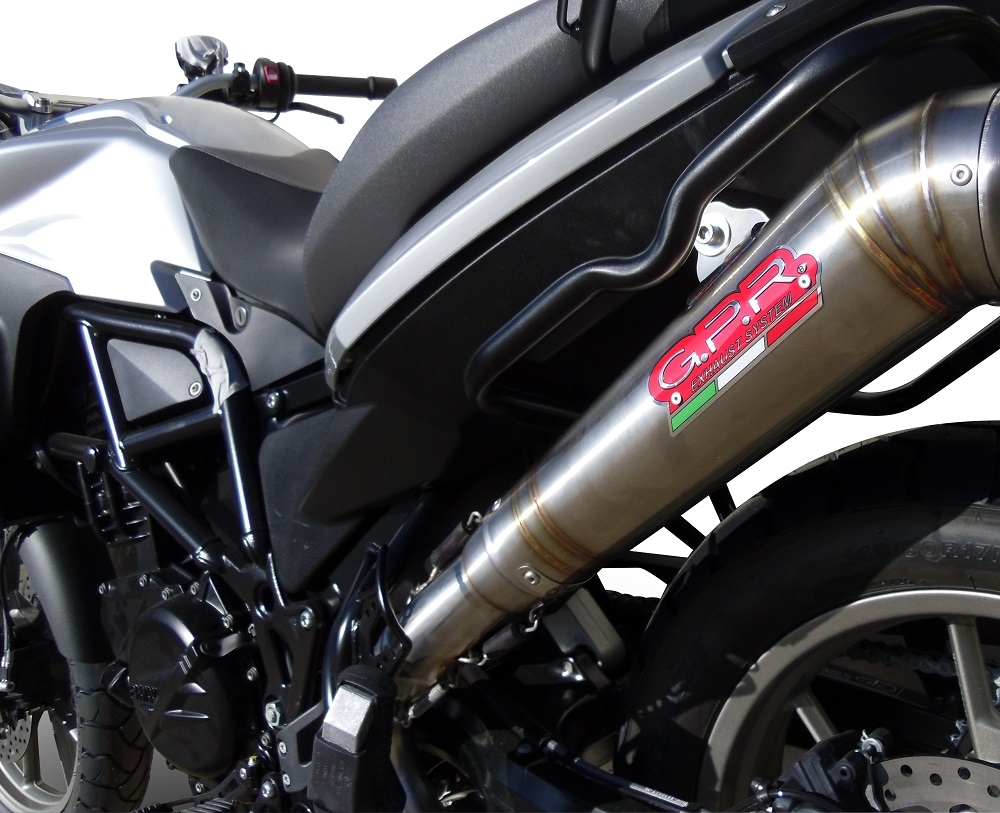 Exhaust compatible with Bmw F700GS 2011-2015, Powercone Evo, Slip-on exhaust including removable db killer and link pipe, EPA-compliant 
