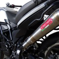 Exhaust compatible with Bmw F700GS 2011-2015, Powercone Evo, Slip-on exhaust including removable db killer and link pipe, EPA-compliant 