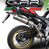Exhaust compatible with Bmw F750GS 2018-2020, Satinox, Slip-on exhaust including removable db killer and link pipe, EPA-compliant 