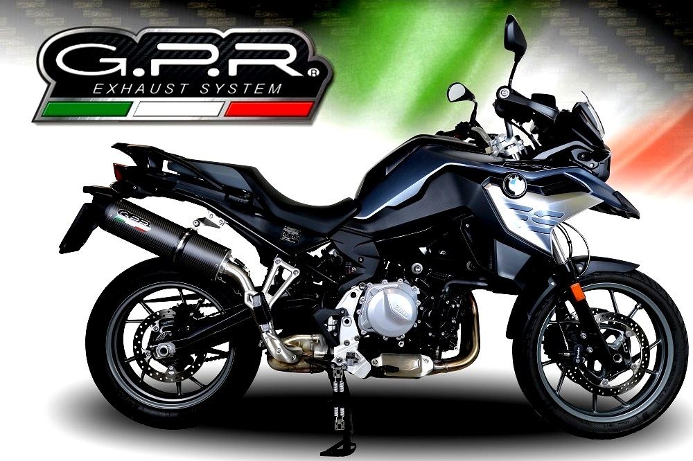 Exhaust compatible with Bmw F750GS 2021-2024, Furore Evo4 Nero, Slip-on exhaust including removable db killer and link pipe, EPA-compliant 