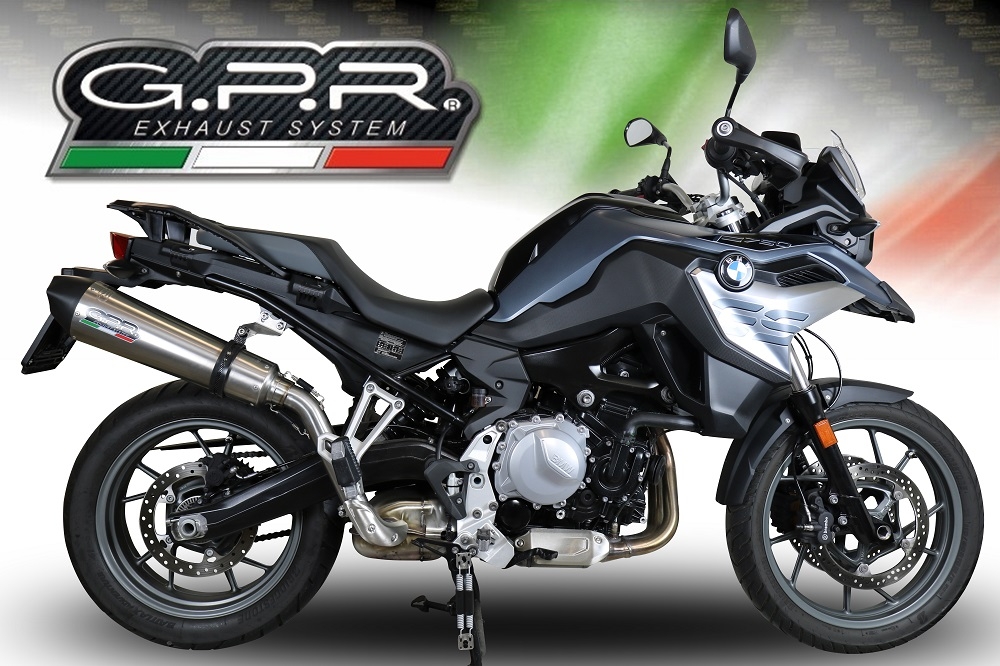 GPR exhaust compatible with  Bmw F750GS 2021-2024, New Grand Prix Evo Titanium, Slip-on exhaust including removable db killer and link pipe, EPA-compliant 