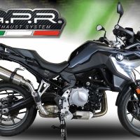 GPR exhaust compatible with  Bmw F750GS 2021-2024, New Grand Prix Evo Titanium, Slip-on exhaust including removable db killer and link pipe, EPA-compliant 