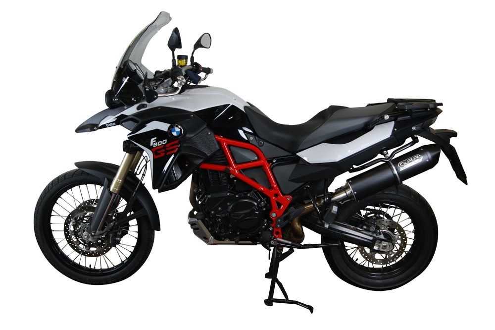 Exhaust compatible with Bmw F800GS 2016-2018, Furore Evo4 Nero, Slip-on exhaust including removable db killer and link pipe, EPA-compliant 