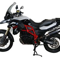 Exhaust compatible with Bmw F800GS 2016-2018, Furore Evo4 Nero, Slip-on exhaust including removable db killer and link pipe, EPA-compliant 