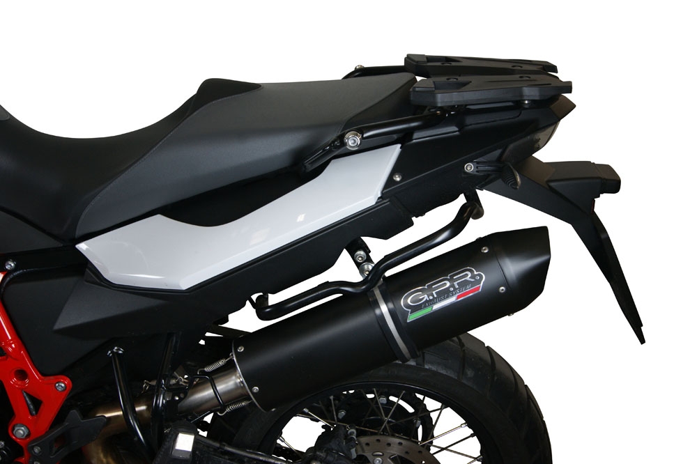 Exhaust compatible with Bmw F800GS 2016-2018, Furore Evo4 Nero, Slip-on exhaust including removable db killer and link pipe, EPA-compliant 